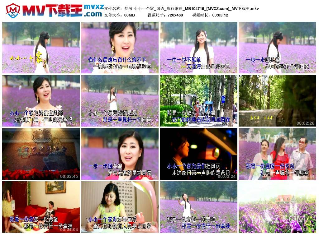 梦彤-小小一个家_国语_流行歌曲_MB104715